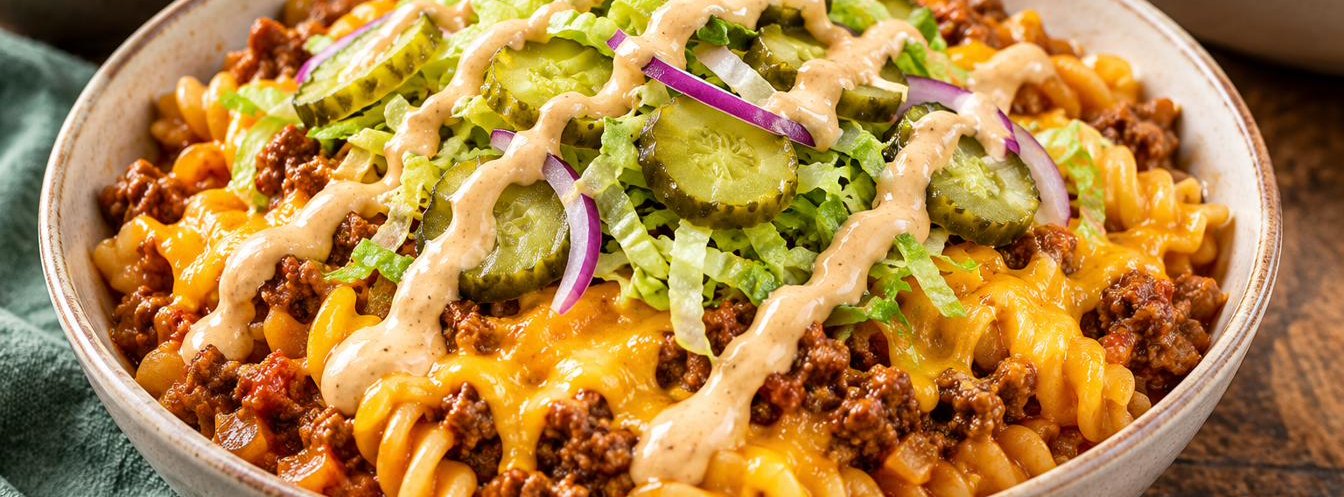 Cheeseburger Pasta Bowls