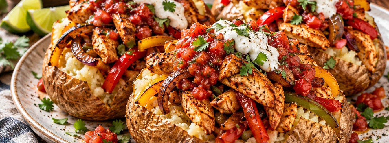 Chicken Fajita Loaded Potatoes