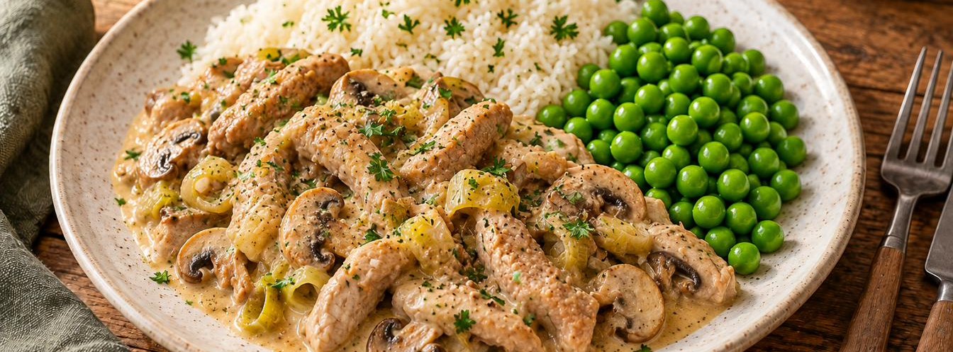 Creamy Pork & Mushroom Stroganoff