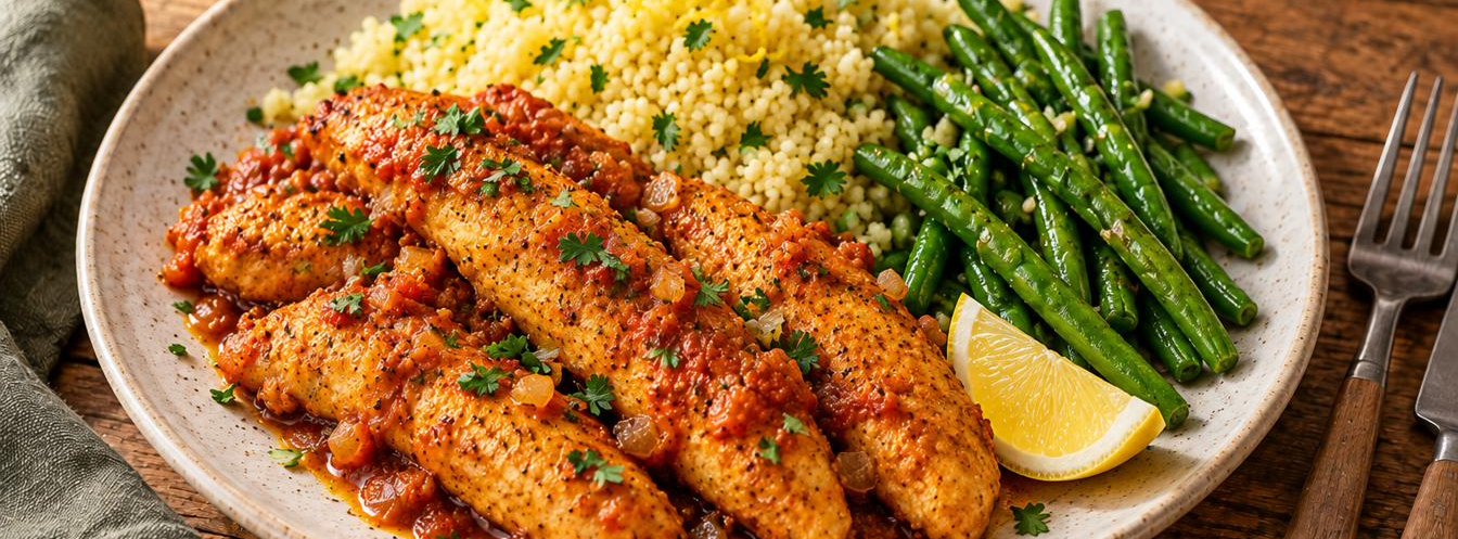 Moroccan-Style Chicken & Lemon Couscous