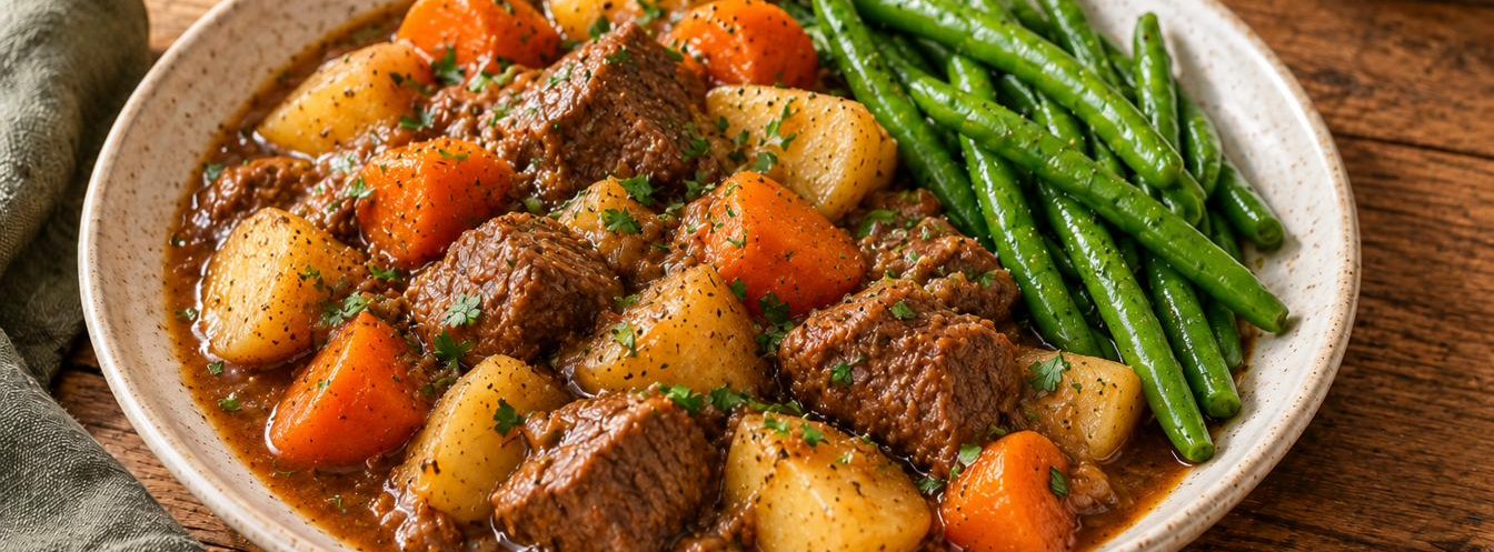 Slow Cooker Beef, Potato & Carrot Stew
