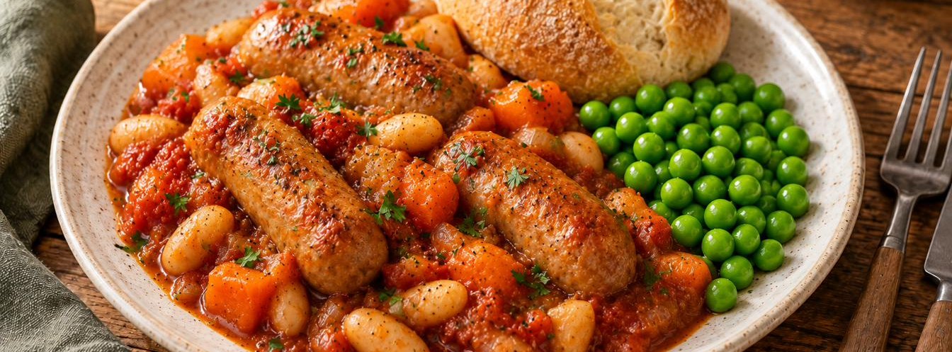 Slow Cooker Sausage & Bean Casserole