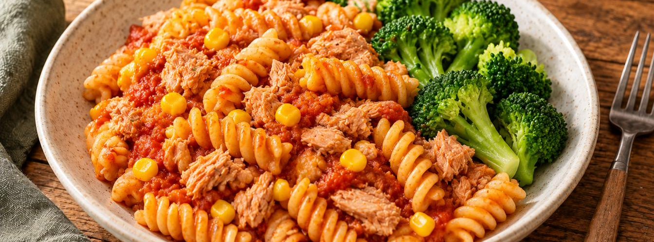 Tuna & Sweetcorn Tomato Fusilli