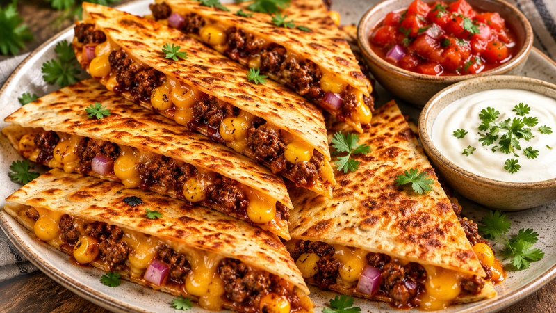 BBQ Beef Quesadillas