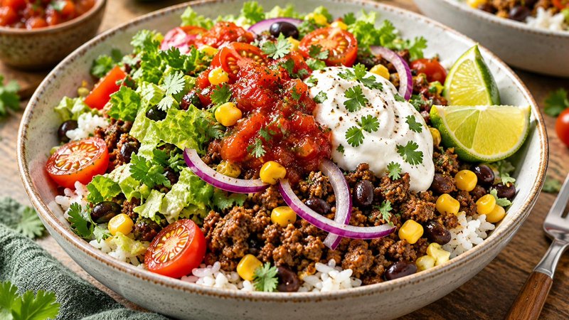 Beef Taco Rice Bowls