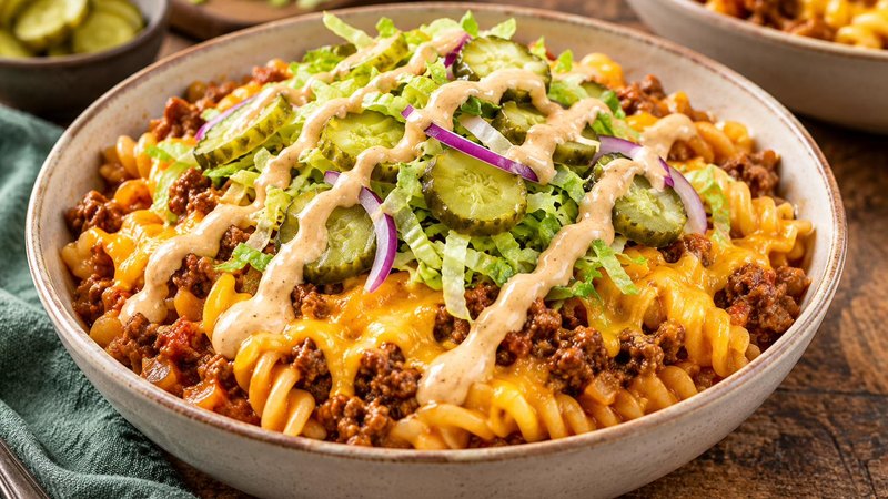 Cheeseburger Pasta Bowls
