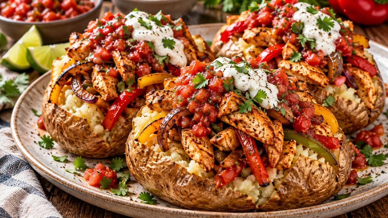 Chicken Fajita Loaded Potatoes