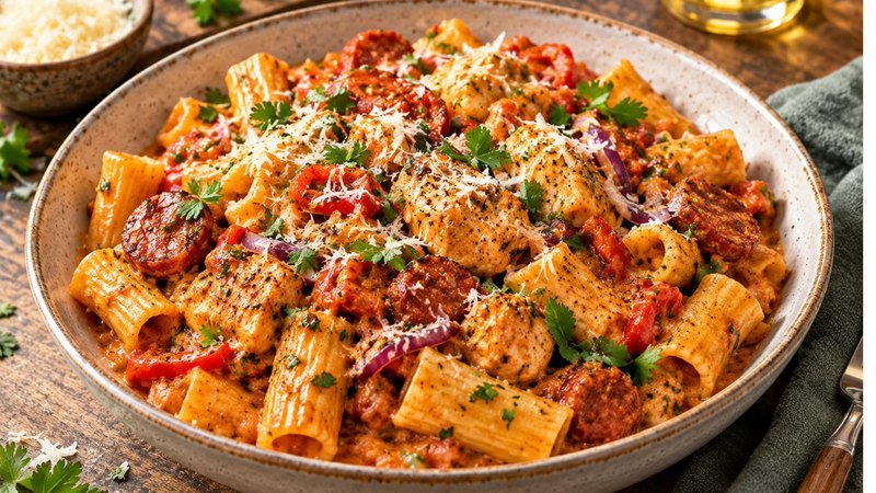 Creamy Chicken & Chorizo Pasta