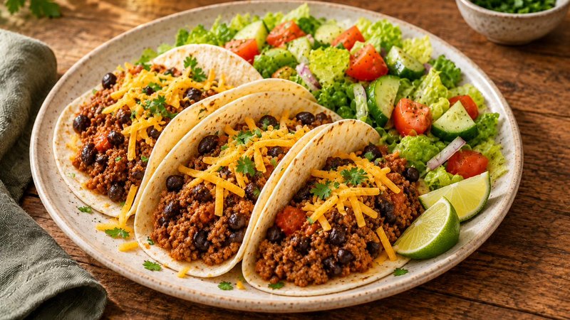 Mild Beef & Bean Tacos