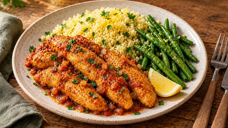 Moroccan-Style Chicken & Lemon Couscous