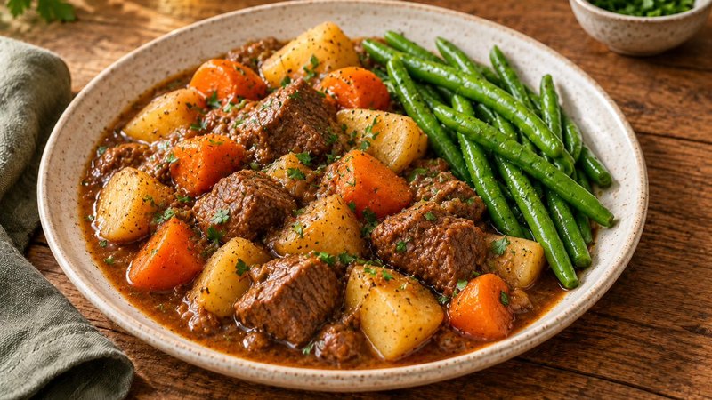 Slow Cooker Beef, Potato & Carrot Stew