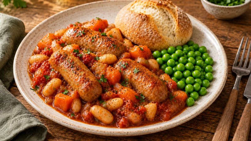 Slow Cooker Sausage & Bean Casserole