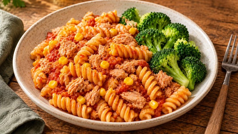 Tuna & Sweetcorn Tomato Fusilli